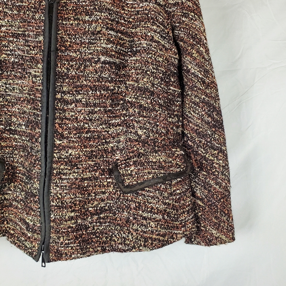 Lafayette 148 New York‎ Boucle Tweed Zip Front Jacket - Picture 4 of 11